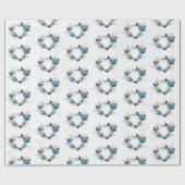 Juwelenherz mit Schmetterlingen Morpho Geschenkpapier (Flach)