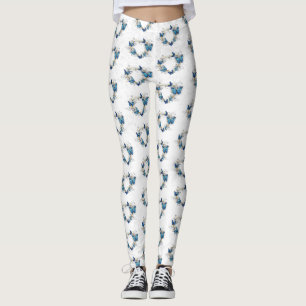 Juwelenherz mit Schmetterlingen Morpho Leggings