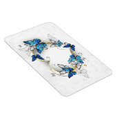 Juwelenherz mit Schmetterlingen Morpho Magnet (Rechte Seite)