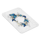 Juwelenherz mit Schmetterlingen Morpho Magnet (Rechte Seite)