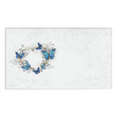 Juwelenherz mit Schmetterlingen Morpho Namenschild (Vorderseite)