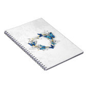 Juwelenherz mit Schmetterlingen Morpho Notizblock (Rechte Seite)