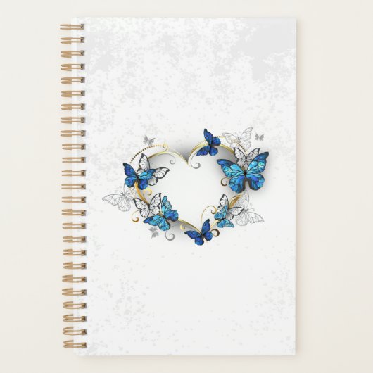 Juwelenherz mit Schmetterlingen Morpho Planer (Vorderseite)