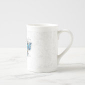 Juwelenherz mit Schmetterlingen Morpho Porzellantasse (Rechts)