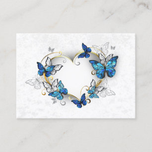 Juwelenherz mit Schmetterlingen Morpho Rabattkarte