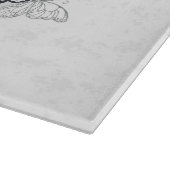Juwelenherz mit Schmetterlingen Morpho Schneidebrett (Ecke)