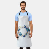 Juwelenherz mit Schmetterlingen Morpho Schürze (Getragen)