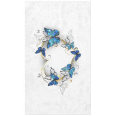 Juwelenherz mit Schmetterlingen Morpho Tischdecke (Vorderseite)