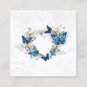 Juwelenherz mit Schmetterlingen Morpho Treuekarte