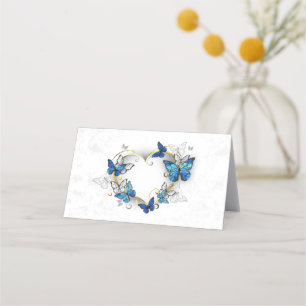 Juwelenherz mit Schmetterlingen Morpho Treuekarte