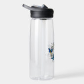 Juwelenherz mit Schmetterlingen Morpho Trinkflasche (Rechts)