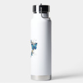 Juwelenherz mit Schmetterlingen Morpho Trinkflasche (Links)