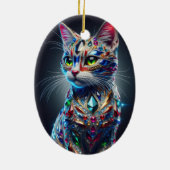 Juwelenkatze Keramik Ornament (Hinten)