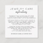 Juwelenpflege - Anleitung zum Logo Begleitkarte (Vorderseite)
