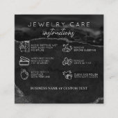 Juwelenpflege Danke Black Silver Agate Business Begleitkarte (Vorderseite)