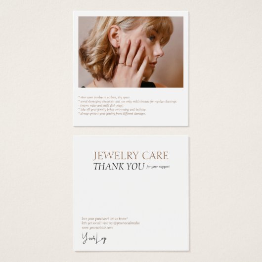 Juwelenpflege-Fotokarte (Vorne & Hinten)
