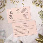 Juwelenpflege Pink Chic Script Danke Karte
