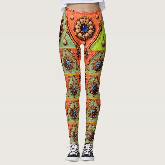 Juwelenprint Leggings (Vorderseite)