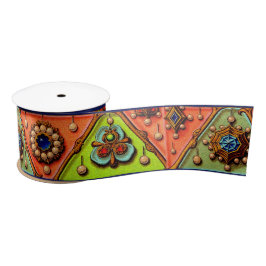 Juwelenprint Satinband