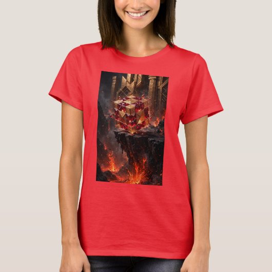Juwelenquader auf der vulkanischen Klippe T-Shirt (Vorderseite)