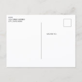 Juwelier-Eule mit Weihnachtsmannmütze Postkarte (Rückseite)