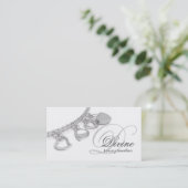 Juwelier-Monogramm-Visitenkarte Visitenkarte (Stehend Vorderseite)