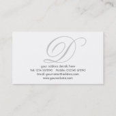 Juwelier-Monogramm-Visitenkarte Visitenkarte (Rückseite)