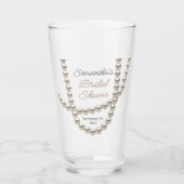 Juwelier Pearl Necklace Brautparty Glas (Vorderseite)