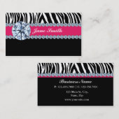 Juwelier-Schmuckzebra-Druck-Diamant-Schein Visitenkarte (Vorne/Hinten)