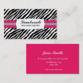 Juwelier-Schmuckzebra-Druck-Diamant-Schein Visitenkarte (Vorne/Hinten)