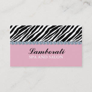 Juwelier-Schmuckzebra-Druck-Diamant-Schein Visitenkarte