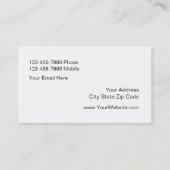 Juwelier-Visitenkarten Visitenkarte (Rückseite)