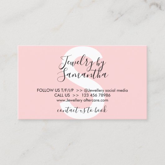 Juwelieranleitung Visitenkarte (Vorderseite)