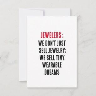 Juweliere: Wir verkaufen nicht nur Schmuck; wir ve Dankeskarte