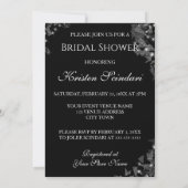 Juwelierkleid White Black Wedding Brautparty in Einladung (Rückseite)