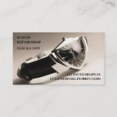 Juwelierladen im Vintagen Uhrenladen - Reparatur Visitenkarte (Vorderseite)