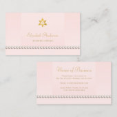 Juwelierladen Rosa und Goldene Perlenfolge Visitenkarte (Vorne/Hinten)