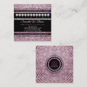 Juwelierloyalty Punch Quadratische Visitenkarte (Vorne/Hinten)