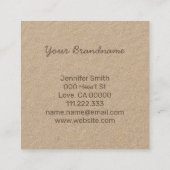 Juwelierpearls Nekklace Display Red Heart Atembera Quadratische Visitenkarte (Rückseite)