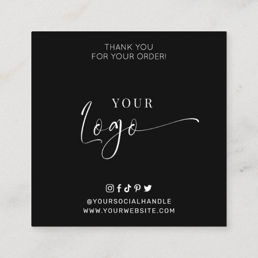 Juwelierpflege Danke, dass Sie Karte Elegantes Scr (Rückseite)