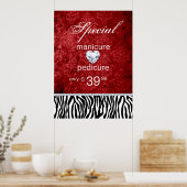 Juweliersalon Damask Salon Zebra Valentine Poster (Küche)