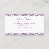 Juwelierschmuck aus wertvollem Amethyst Visitenkarte (Rückseite)