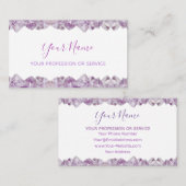 Juwelierschmuck aus wertvollem Amethyst Visitenkarte (Vorne/Hinten)