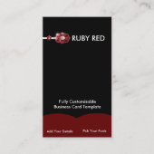 Juwelierschmuck Ruby - Red Ruby Kristall Logo Visitenkarte (Vorderseite)