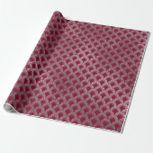 Juwelierskales Maroon Burgundy Silver Vip Geschenkpapier (Ungerollt)
