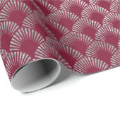 Juwelierskales Maroon Burgundy Silver Vip Geschenkpapier (Rolleneckpunkt)