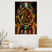 Juweliertes Drachenei Poster (Küche)