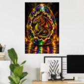 Juweliertes Drachenei Poster (Heimbüro)