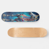 Juweliertes Einhorn Skateboard (Horizontal)