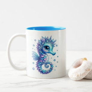Juweliertes Seepferdchen Zweifarbige Tasse